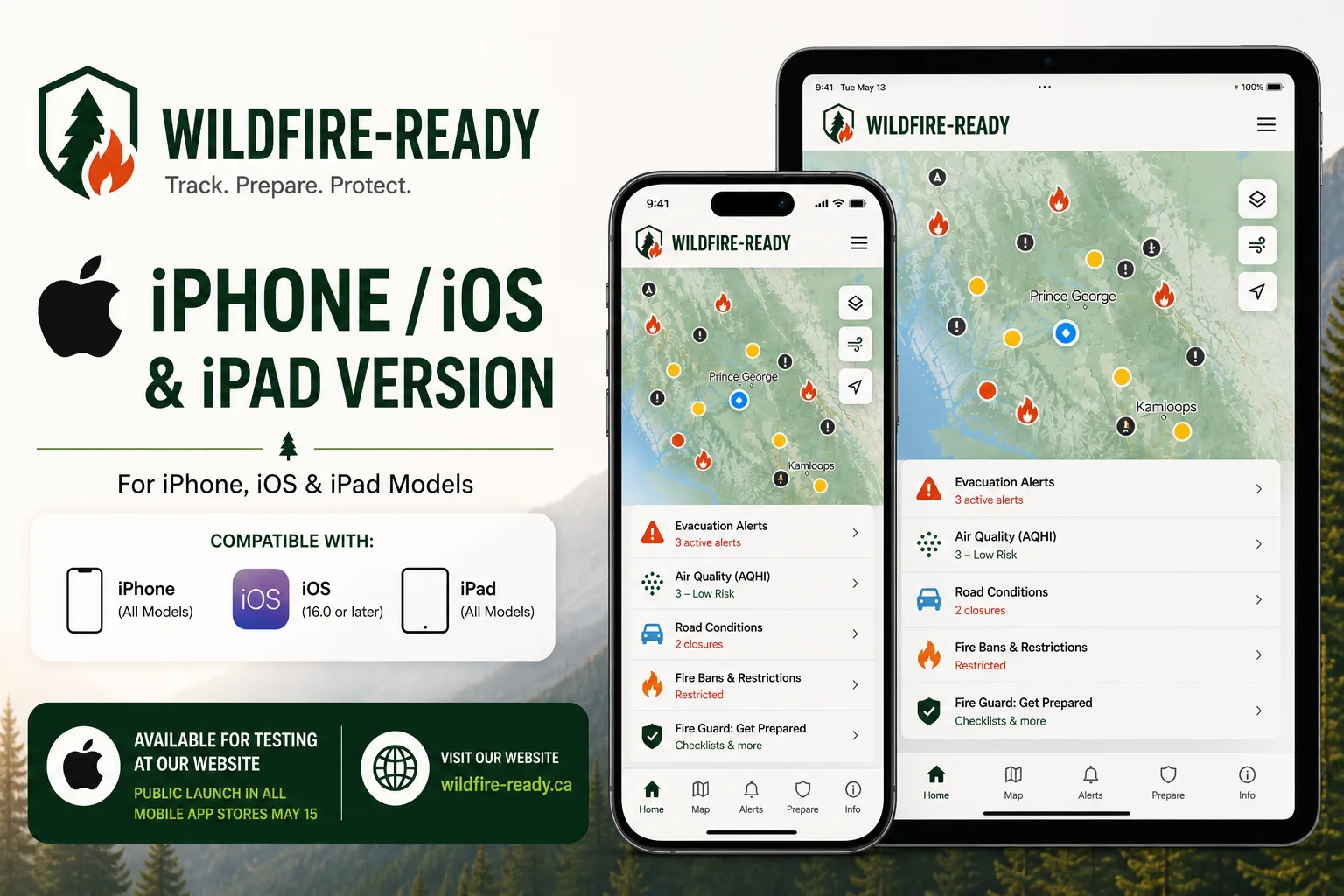 Application iOS WildFire-Ready — votre compagnon de sécurité incendie